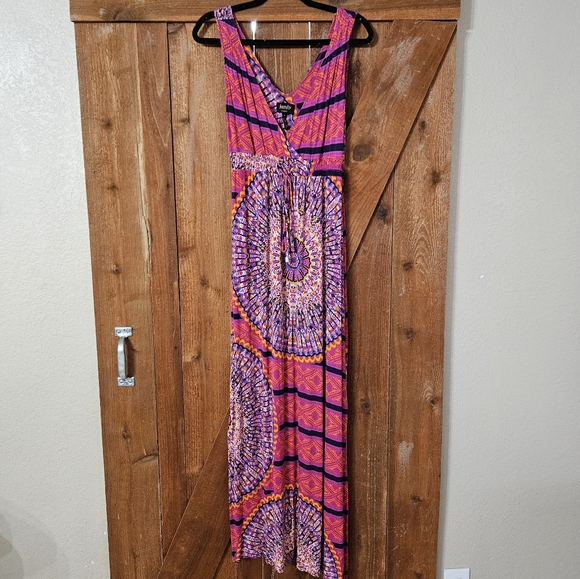 Laundry By Shelli Segal Women's Size 4 Purple and Pink Sleeveless Maxi Dress - Picture 1 of 9